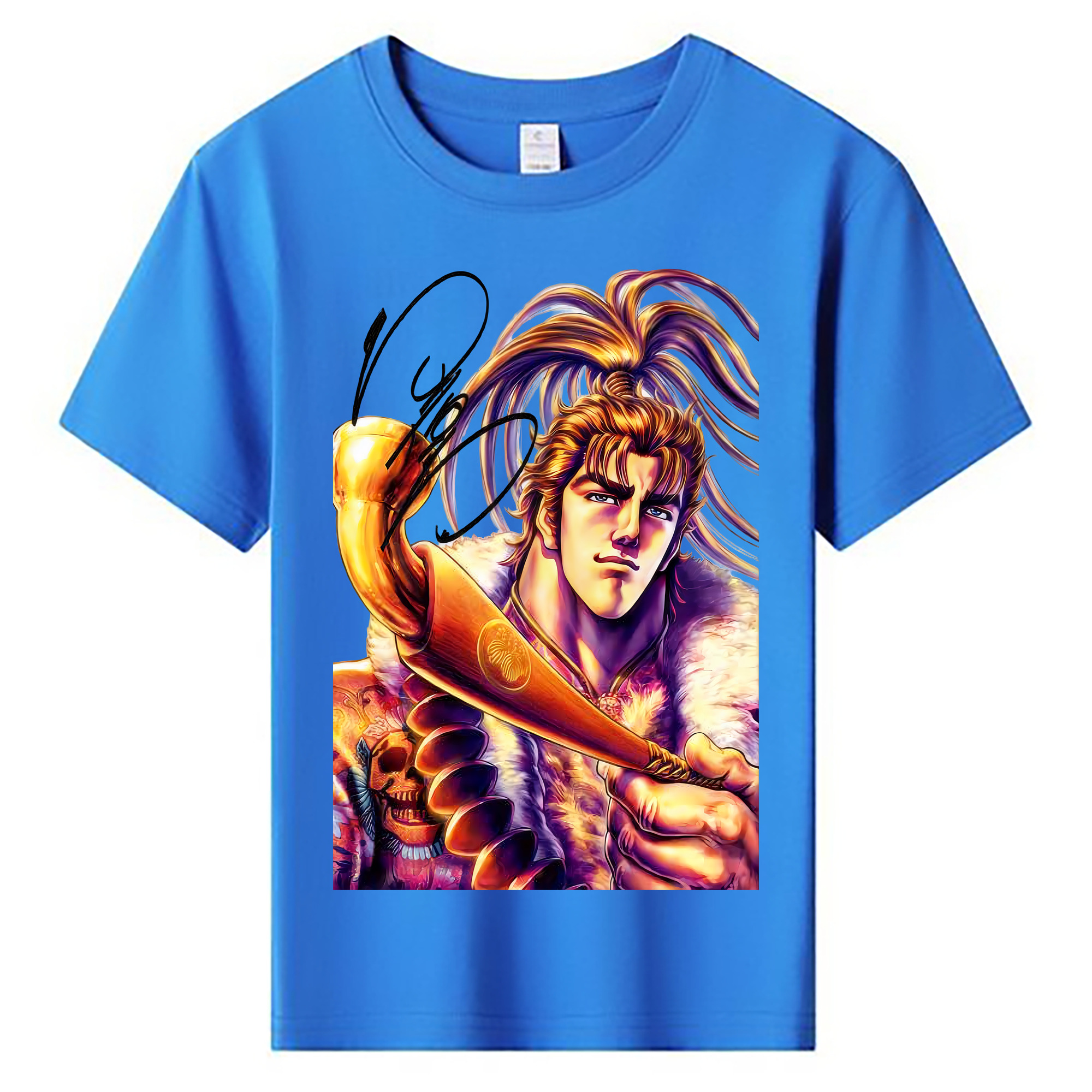 （画像用） 北斗の拳 Fist of the North Star 綿100％キッズTシャツ（フロントプリント）